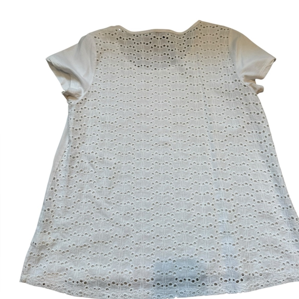 Vineyard Vines White Eyelet Short Sleeve Tee